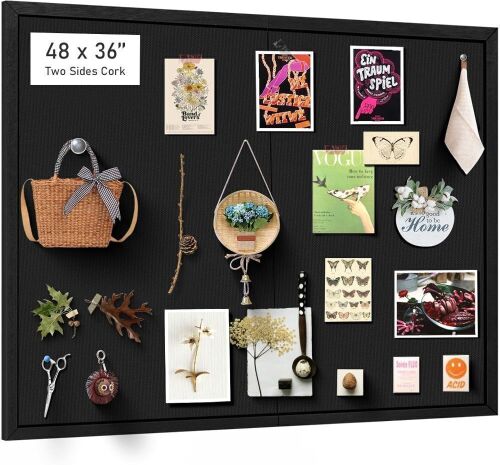 Miratino Large Black Cork Board, 48 "x 36" - Lot 381