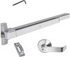 Dynasty Hardware Push Bar Panic Exit Device for Emergency Exit Doors Painted Aluminum, with Exterior Lever Handle - Thumbnail 1