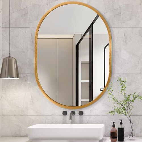 Framed Oval Wall Mirror 18" x 26" - Lot 499