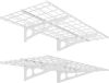 FLEXIMOUNTS 2x4ft Garage Storage Rack Wall Mounted Floating Shelves, White, 2 Pack - Thumbnail 1