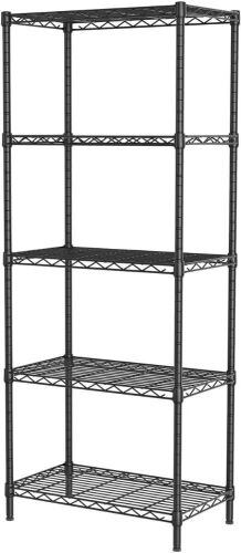 5 Tier Wire Shelving Unit, 12" x 22" x 59" - Lot 290