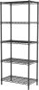 5 Tier Wire Shelving Unit, 12" x 22" x 59" - Thumbnail 1