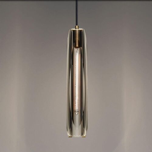 PRTSER Smoke Gray Crystal Pendant Light - Lot 528