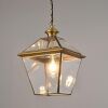 Copper Brass Outdoor Pendant Light, 16.5" H - Thumbnail 1