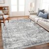 CHAMPLANT Gray Vintage Area Rug 10x14 - Thumbnail 1