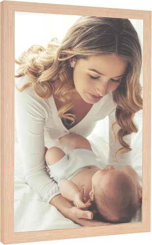 25x25 Picture Frame Beige, Rustic Poster Frame, Large 25 by 25 Gallery Family Concert Portrait Photo Frame - Lot 29