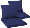 Outdoor Seat Cushion Set 19 x 19 In, Water-Resistant & Fade-Resistan, Patio Furniture Cushions with Removable Cover Deep Seat & Back Cushion with Handle and Adjustable Straps for Chair Sofa,2PC - Thumbnail 1