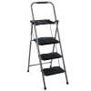 3-Step Folding Steel Ladder w/ Utility Tray, Hand Grip, 330lb Capacity - Thumbnail 1