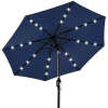 Solar LED Lighted Patio Umbrella w/ Tilt Adjustment, UV-Resistant - 10ft - Thumbnail 1