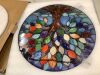 Stained Glass Window Hanging, Colorful Tree of Life Sun Catchers Glass Panel Blue Suncatcher Decor - Thumbnail 2