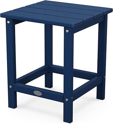 Polywood Long Island Side Table, 15.13in. x 14.75in. x 18in, Navy - Lot 2164