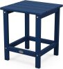 Polywood Long Island Side Table, 15.13in. x 14.75in. x 18in, Navy - Thumbnail 1