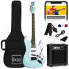 Beginner Electric Guitar Kit w/ Case, 10W Amp, Tremolo Bar - 39in - Thumbnail 1