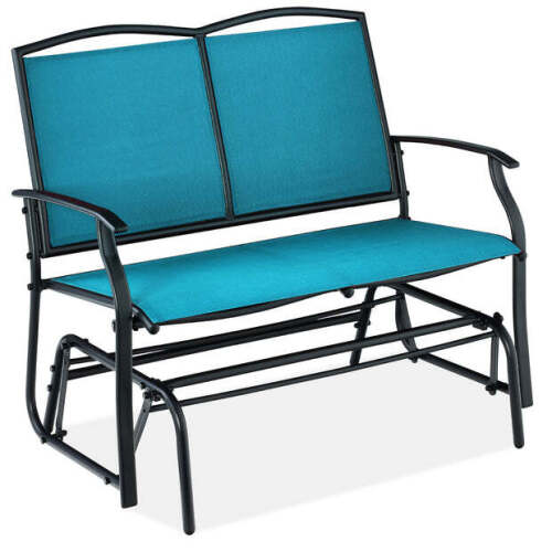 2-Person Patio Loveseat Swing Glider, Bench Rocker w/ Armrests - Lot 2275