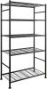 Storage Shelves - 5 Tier Shelf Organizer, Heavy Duty Garage Shelving Unit with Leveling Feet, Stable Metal Shelves Organizer for Pantry, Kitchen and Closet, 33.0" W x 12.6" D x 72.0" H, Black - Thumbnail 1