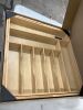 Umilife Extra Large Expandable Kitchen Siverware Utensils Drawer Organizer, 19" Deep for Big Drawer, Adjustable Bamboo Wood Drawer Divider with Curved Grooves, Cutlery Tray Flatware Holder - Thumbnail 2