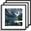 16x16 Frame Set of 3, Black Picture Frame for 16 x 16 Square Picture Poster Photo, Light Weight and High Transparent 16 by 16 Frame for Wall - 3 Pack/Black/16 x16 - Thumbnail 1