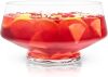 Viski Footed Glass Punch Bowl, Heavy Base Large Punch Bowl with Angled Design, Party Serveware for Cocktails & Functional Centerpiece, Clear, - Thumbnail 1