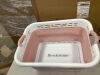 BROOKSTONE, 1 UNIT, 11 GALLONS - [OUR LARGEST BASKET EVER] 24" Collapsible Laundry Basket, Comfort Non-Slip Grip Handles, Minimalist Space Saving Design, Portable Pop-Up Hamper - Thumbnail 2