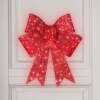Pre-Lit Large Christmas Bow Decoration, Holiday Decor w/ 8 Functions 24in - Thumbnail 1