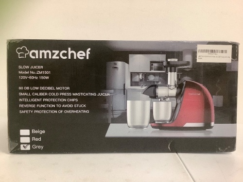 Amzchef Slow Juicer, Powers Up, E-Commerce Return, Sold as is - Lot 33A