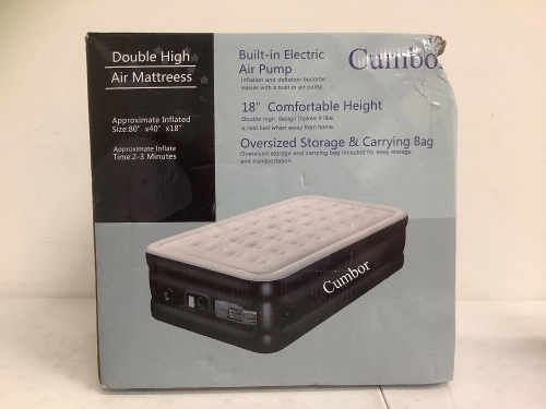 Cumbor Double High Twin Air Mattress, E-Comm Return - Lot 73Y