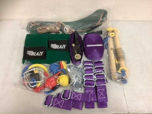 Trail Blaze Slackline and Hanging Obstacle Course, E-Commerce Return, Sold as is - Lot 92Y
