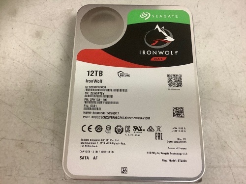 Seagate Ironwolf 12TB, E-Commerce Return, Sold as is - Lot 102