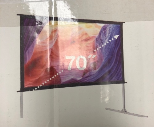 GPX Indoor/Outdoor Projection Screen, E-Comm Return, Missing Carrying Bag - Lot 109A