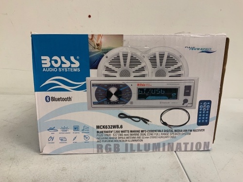 Boss Marine Bluetooth Media Player, E-Commerce Return, Sold as is - Lot 138Y