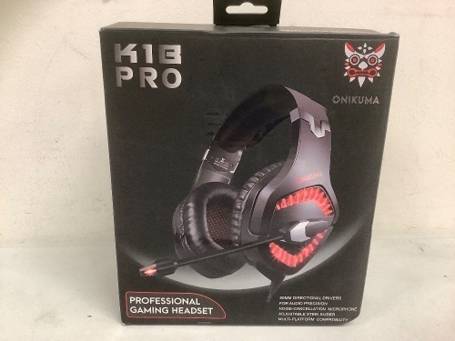 KIB Pro Gaming Headset, E-Comm Return - Lot 392