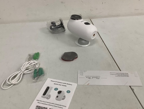 Smart IP Camera w/ Battery, E-Commerce Return, Sold as is - Lot 612Y