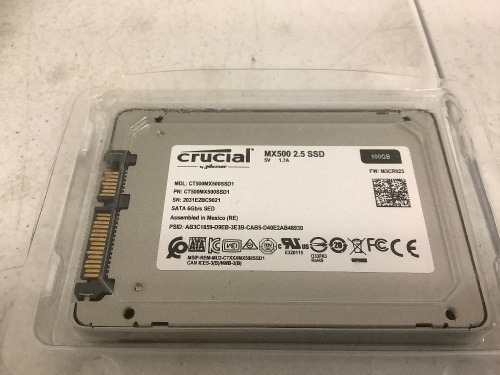 Crucial 2.5" 500GB SSD, E-Comm Return - Lot 646