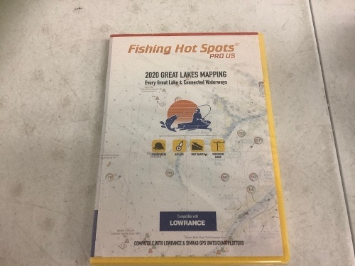 Fishing Hot Spots PRO US 2020 Great Lakes Digital Map and Fishing Chip, Appears New, Sold as is - Lot 682