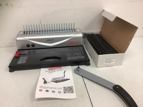 Makeasy Comb Binding Machine, E-Commerce Return, Sold as is - Lot 727Y