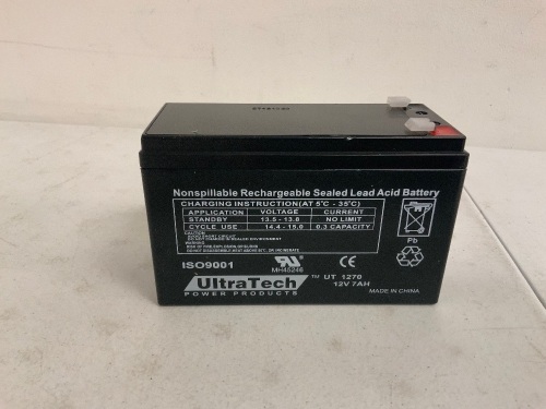 Nonspillable Rechargeable Sealed Lead Acid Battery, E-Commece Return, Sold as is - Lot 730Y