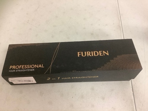 Furiden 2 in 1 Hair Straightener, Works, E-Commerce Return, Sold as is - Lot 744