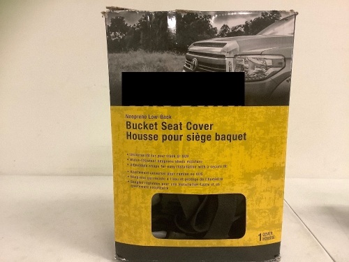 Neoprene Low Back Bucket Seat Cover, E-Commerce Return, Sold as is - Lot 755