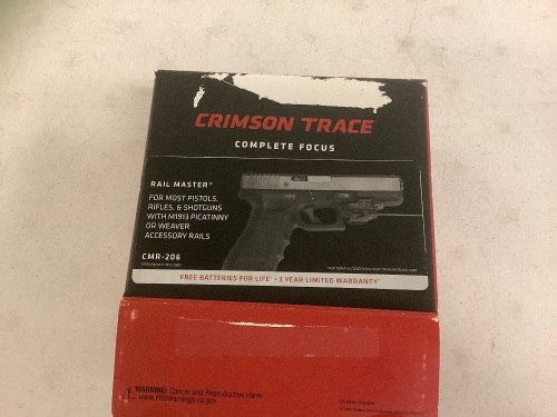 Crimson Trace Rail Master Laser, Works, E-Commerce Return, Sold as is - Lot 844