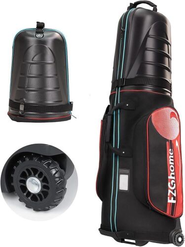 FZGhome Golf Travel Bag for Airlines with Hard Case Top & Wheels, 1680D Heavy Duty Oxford - Lot 117JF