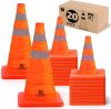 RoadHero 18" Collapsible Traffic Safety Cones, 20 Pack - Thumbnail 1