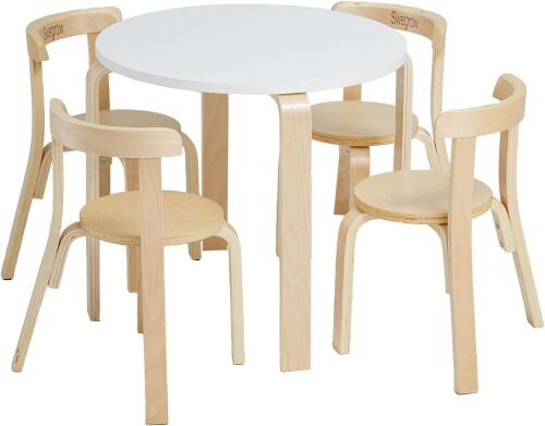 Swegrow Kids Table and 4 Chairs Set - Lot 726JF