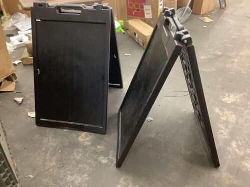 Lot of (2) A-Frame Sidewalk Sign Holder - Lot 730JF