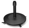 55 lbs. Weighted Round Cement Outdoor Patio Umbrella Base with 4-Wheels in Black - Thumbnail 1