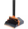 Lobby Broom with Dustpan, Black/Orange - Thumbnail 1
