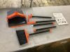 Lobby Broom with Dustpan, Black/Orange - Thumbnail 2