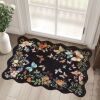 Washable Scalloped Butterfly Entryway Rug, 2x3 - Thumbnail 1