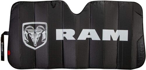 Plasticolor RAM Logo Black Matte Finish Front Windshield Accordion Sunshade - Lot 769