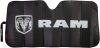 Plasticolor RAM Logo Black Matte Finish Front Windshield Accordion Sunshade - Thumbnail 1