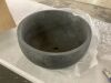 Charcoal Black Cement Bowl Planter - Thumbnail 1